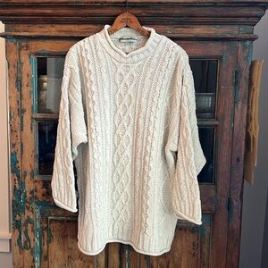 Aranctafts Ireland Fisherman Knit Sweater 
Linen/Cotton Blend (S)